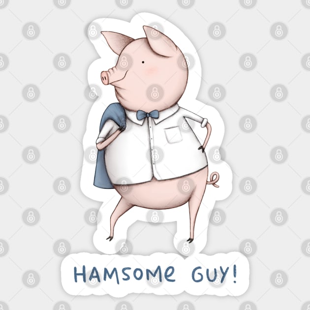 Hamsome Guy! Sticker by Sophie Corrigan